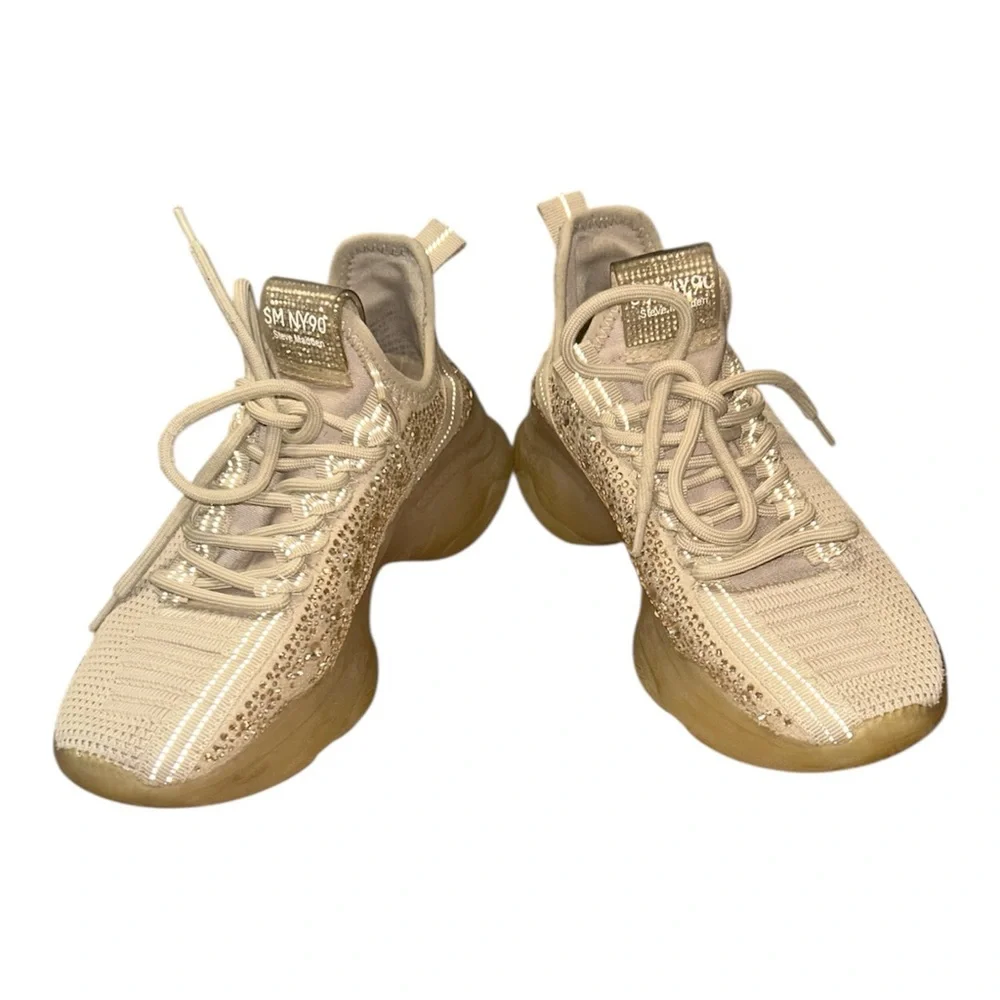Steve Madden Gold and Tan Women's Sneakers US Size 7.5 they most likely Size 7
